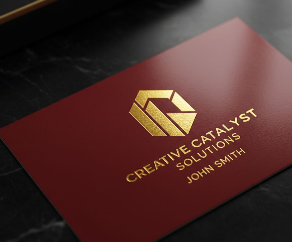 Professional business card design with modern layout and logo.